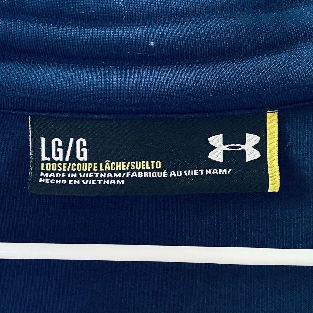 Under Armour Men's Sweater Daytona Golf Storm 1/4 Zip Fleece Pullover Blue Large - Picture 6 of 13